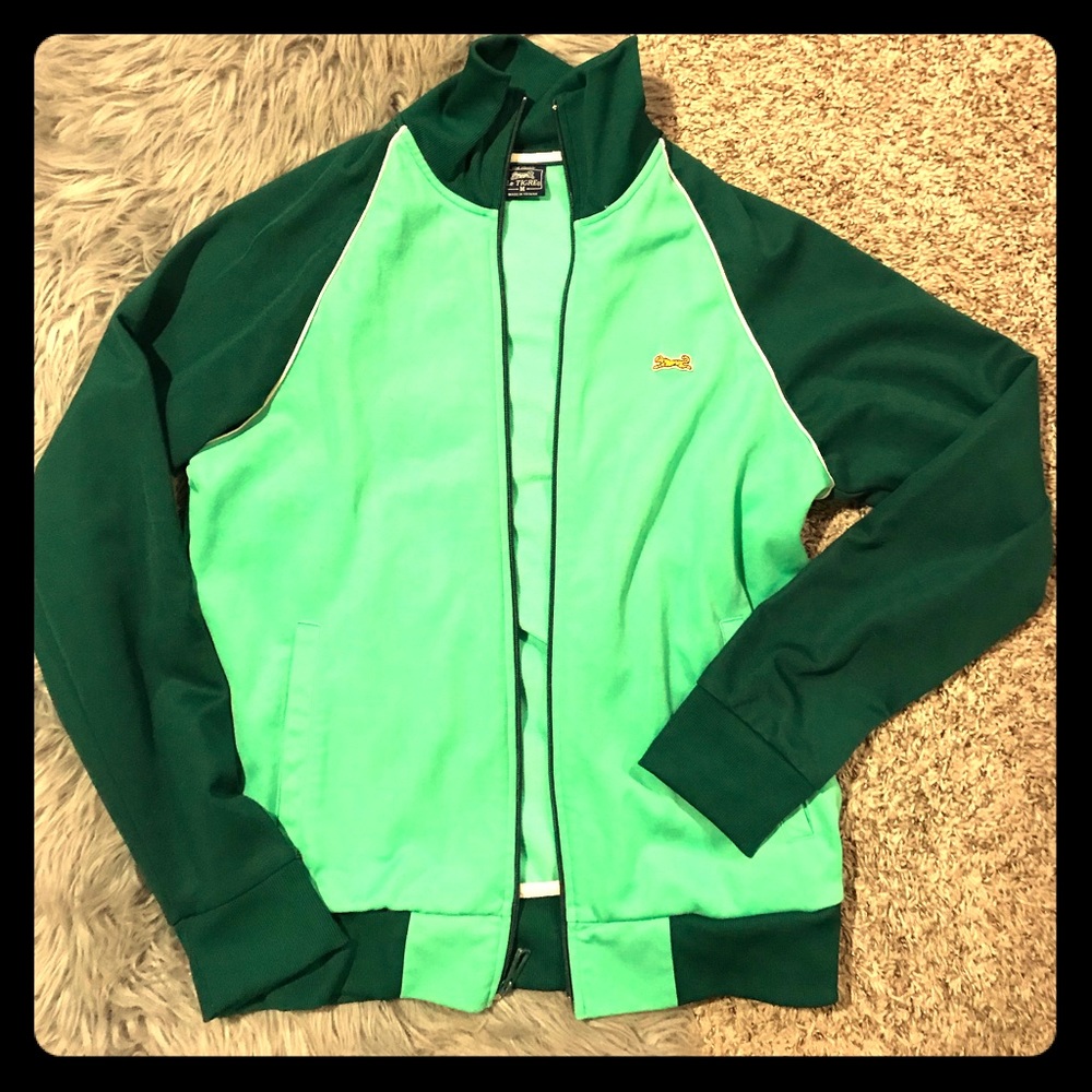 💕EUC Super cute men’s green track jacket